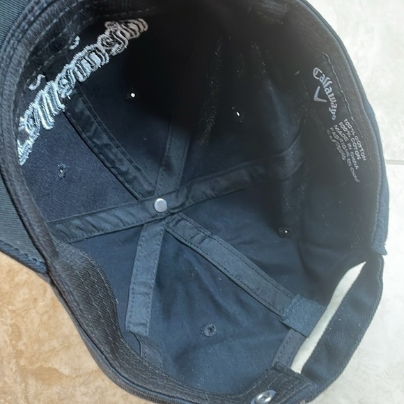 Callaway Hat Cap Cotton Golf Adjustable Strap Logo Black White - Picture 6 of 9